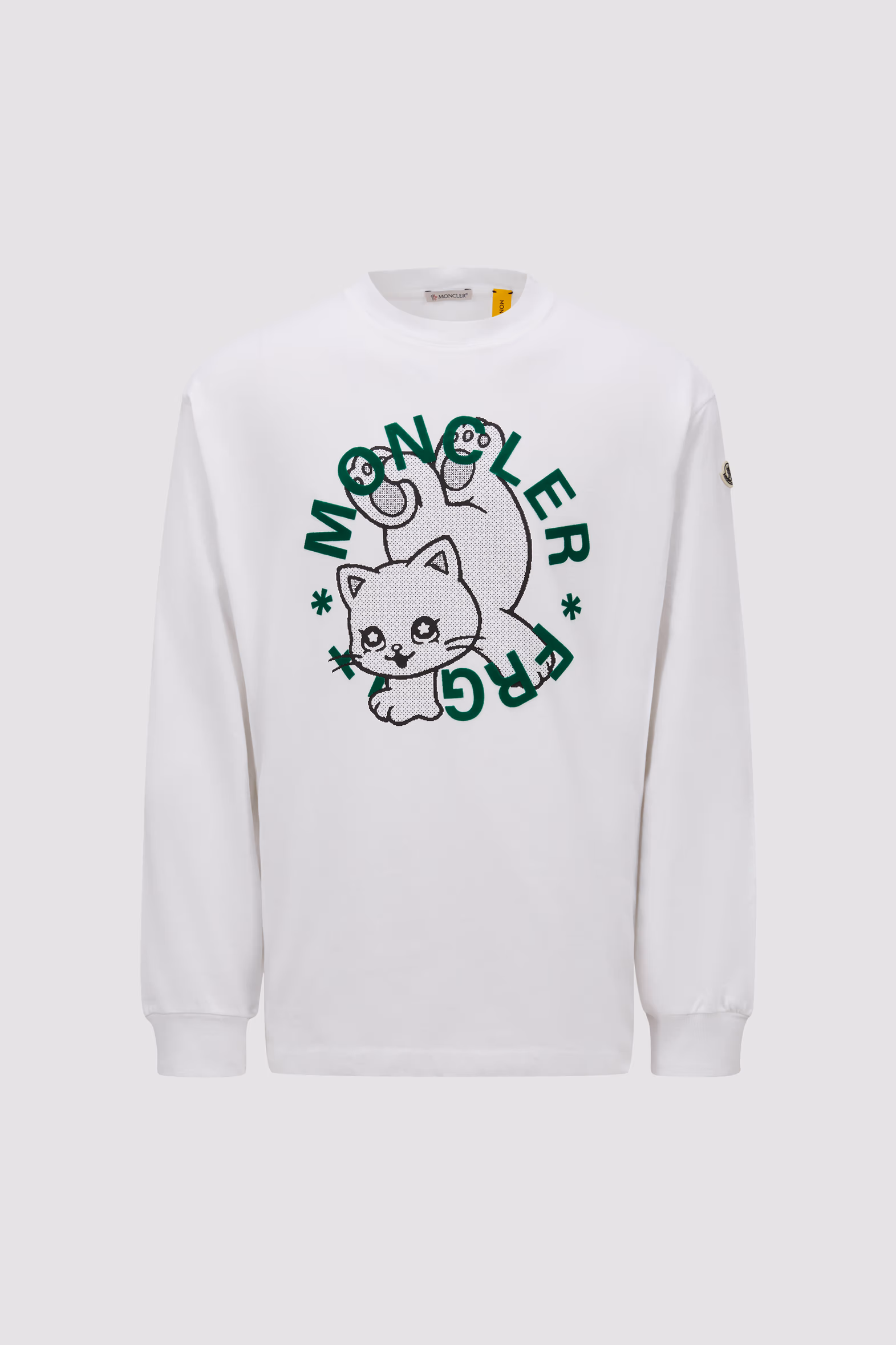 Moncler x FRGMT Cartoon Logo Long Sleeve T-Shirt Men White Moncler 2